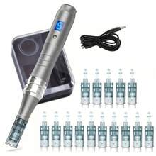 WanTogo Derma Pen M8W Wireless Skin Care Tool With 12pcs Cartridges Home Use Beauty Device For Women - Grey - View 1