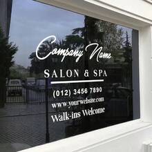 定制乙烯基窗贴 | 圣诞节窗贴 | 公司名称或标志 - 店面贴纸 - 个性化定制 - 定制商店 - 公司窗户或门贴 - 彩色 - 查看 4