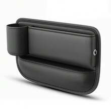 2PCS Left Side Designs Car Seat Gap Side Organizer Storage Cup Holder Pocket - Black - View 6