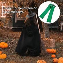 1 Pair Halloween Long Vampire Claw Gloves, Stretchy Sexy Witch Cosplay Prop Gloves, Suitable For Party Performance - Multicolor - View 5