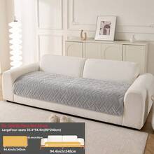 1 pieza Funda de sofá de terciopelo de leche con relieve ultrasónico estilo bohemio, de tela suave y aterciopelada, antideslizante, apta para todas las estaciones, fácil de limpiar y lavar a máquina, se ajusta a sofás de 1, 2, 3 y 4 plazas y seccionales, perfecta para la decoración del hogar en la sala de estar, oficina, dormitorio y exteriores
