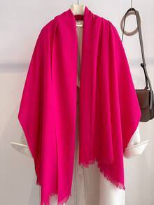 FADZOYLE 1pc Women's Elegant Solid Color Scarf Shawl Wrap, Suitable For All Seasons, Warm In Autumn/Winter, Short Tassel Long Design, Minimalist Chic, Multifunctional Neck Scarf, Suitable For Office, Outdoor, Daily Use, Can Be Gift, Evening Gown, Wedding Accessory,Holiday,Travel Essential - Multicolor - View 30