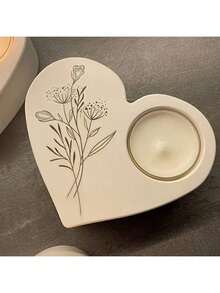 Silicone Heart Candle Holder Mold - DIY Resin & Concrete Casting Moulds, Tealight Holder For Home Decor Crafts