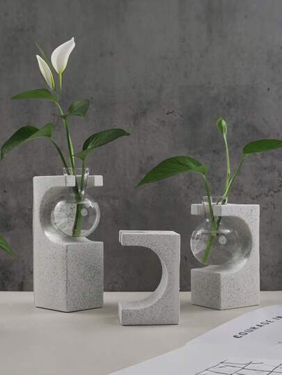 DIY 水晶树脂石膏水培植物花盆硅胶模具，家居装饰，房间装饰，婚礼装饰，桌面装饰，DIY 环氧树脂石膏模具，节日礼物，好友礼物，DIY 礼物