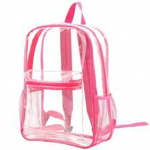 1 robuster, transparenter PVC Mehrzweck-Rucksack, Reise-/Wanderrucksack, Sport-/Freizeittasche, Perspektivrucksack, PVC-Rucksack mit verstellbarem Gurt, wasserdichte klare Umhängetasche, lässiger Stil für Outdoor-Sport und Reisekomfort