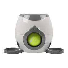 Pet Ball Food Feeder Dog Feeding Machine Tennis Automatic Rewarder Interactive - Grey Ball Thrower set(Latest model) - View 3