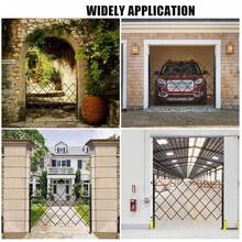 Puerta plegable, puerta de acordeón de acero, puerta metálica expandible, puerta de tijera enrollable de 360° para patios, garajes, jardines.