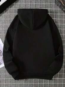 Recuperación Fuerte, Salva a Otros de la Muerte Silenciosa Sudadera Impresa de Concientización sobre la Recuperación de Adicciones, Sudadera de Diseño Gráfico Casual para Hombres y Ropa de Calle con Bolsillo, Adecuada para Otoño e Invierno, Como Regalo de Navidad Estilos de Otoño e Invierno, Uso Diario Cómodo - Negro - Ver 2