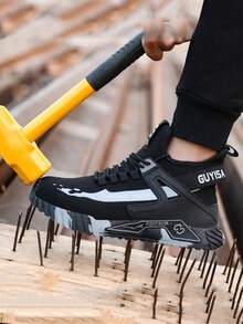 Unisex Versatile Casual Sports Shoes, Breathable Waterproof Anti-Crush Anti-Pierce Work Boots, Suitable For All Seasons