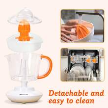 Aigostar Electric Citrus Juicer, 700ml Bowl, 2 Cones, 2-Way Rotation, Filter, Lemon & Grapefruit White - Nia 031IL - UK Plug(220-240V) - View 7