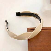 素色面料宽扭纹发带，百搭简约发饰，秋季发饰 - 彩色 - 查看 10