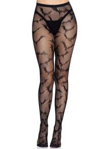 1 件女式加大码蜘蛛网镂空朋克哥特式复古渔网连裤袜/紧身裤/紧身裤，适合日常穿着和节日