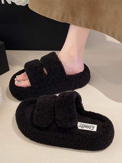 2025 Nuove ciabatte da donna con suola spessa e soffice, ciabatte con platform e stile fiabesco, aumentano l'altezza di 4 cm, adatte per primavera, autunno, inverno, uso interno ed ufficio