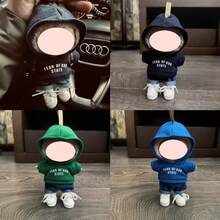 万圣节、圣诞节（仅服装）Labobo 1、2、3代 17cm吊坠娃娃钥匙扣 L 毛绒娃娃印花卫衣套装 适合 - 彩色 - 查看 2