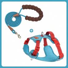 HP308+LL039 重型战术犬用背带套装，适用于大型犬，可调节防拉反光勤务训练背心，易于控制