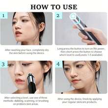 四合一微电流面部按摩器，专业美白加速器 - 三色LED光疗、EMS震动、嫩肤棒，女士家用护肤工具，增强吸收，令肌肤更光滑、更亮泽、更有弹性、更容光焕发。高端韩国护肤品，USB充电式家用美容仪，适用于面部、颈部、眼周，所有肤质。 - 黑色 - 查看 8