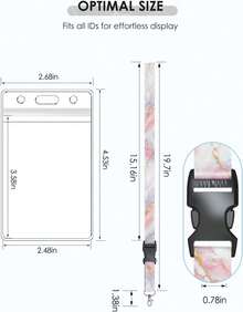 5 Pack Cruise Lanyard For Ship Cards With Marble Pattern Cute Cruise Ship Lanyards With Waterproof ID Badge Holders For Keys, Cards Cruise Essentials For All Cruise  2025, Mixed - 白色 - 查看 12