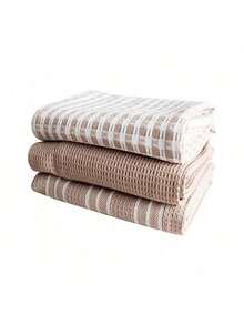 3pcs Home & Kitchen Set: Nordic Style Cotton Fabric Tea Towels, 100% Cotton Kitchen Towels - Multicolor - View 13