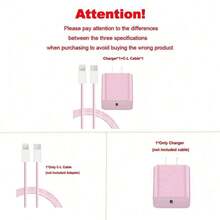 1 pieza Cable de transferencia de datos de alta eficiencia y 20W de carga rápida PD de 3.3ft/100cm + Juego de cargador de pared, compatible con iPhone 14 Pro Max/14 Pro/14 Plus/14/13/12/11/XS/XR/8/7/6, Serie iPad - Tipo de Enchufe A USA (110-127V) - Ver 3