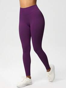 Women's Yoga Leggings, Low Waist Ribbed Yoga Tights, Fitness Leggings, Seamless Yoga Pants, Stretchy Sports Tights