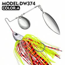 20g Fishing Lure, Hard Metal Spinner Lure Set, Suitable For Bass, Trout, Salmon, Freshwater & Saltwater, 5 Colors Tassel Beard Alloy Lure