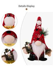 1pc Christmas Rudolph, Cartoon Cute Gnome Doll Christmas Ornament,Christmas Gift Pendant For Christmas Party Decoration, Christmas Decorations,New Year Party Decor Home Decor, Window, Living Room, Bar, Cafe Decoration, Xmas Party Favors Couple Christmas Gift,Christmas Party Supplies,Room Kitchen Table Decorations,Xmas Decor
