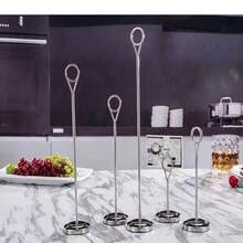 创意不锈钢圆形照片夹座位卡座桌号夹便签夹纸牌座生日婚礼派对 - 彩色 - 查看 6