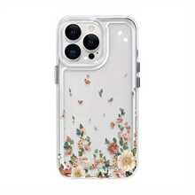 Funda de teléfono moderna y elegante Funda de teléfono: Funda de teléfono negra transparente con grupo de flores de crisantemo de color en la parte inferior, adecuada para iPhone 16pro 15promax 14 13 12 11 x xs xr xsmax, completamente envuelta con posición precisa del orificio, carcasa suave - alta transparencia, carcasa suave clara y duradera, fundas protectoras de diseñador lindas y femeninas para mujeres - 1 pieza - Ver 6