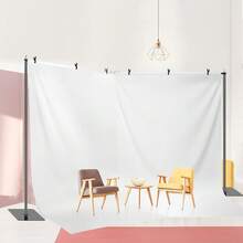 19x6.5ft Backdrop Stand With 300° Rotatable Connector & Double Crossbar - Adjustable Background Support System, 6 Clamps, 3 Waterbags, Carry Bag For Photography, Weddings, Events - 黑色 - 查看 5