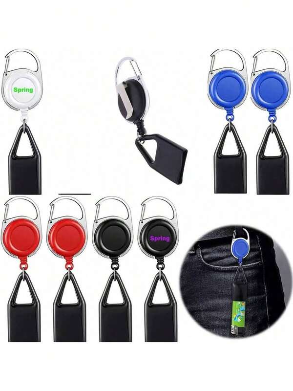 1pc Retractable Elongated Lighter Cover: Keep Your Lighter Secure And Portable With Anti-Lost Belt Bag And Key Chain!