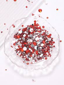 2MM-6MM, 5 Sizes Mix, 2000pcs/Pack, Non-HotFix, Multi Colors, Glue On Round Flatback Crystal Rhinestones Gems Jewelry Beads DIY Diamond Design Accessories Glitter Decal Decorations For Phone Cover,Clothes,Bag,Shoes, Handicraft Products.