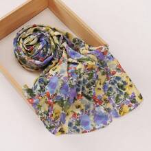 梦幻系列柔软透气印花穆斯林头巾披肩，春夏款 - 彩色 - 查看 19