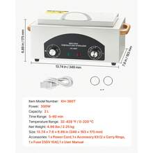 High Temperature Autoclave Machine, 2L, 300W High Temperature Cleaner Machine Box With Adjustable Temperature And Time, Dry Heat Cabinet Nail Tool Cleaner For Labs, Home, Nail And Beauty Salons - 美規A型插(110-127V) - 查看 7