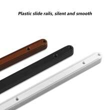 Rieles para cajones, - Rieles de cajón de plástico, rieles guía ranurados montados lateralmente para cajones de gabinete, mesas de noche, armarios y cómodas (2 piezas)