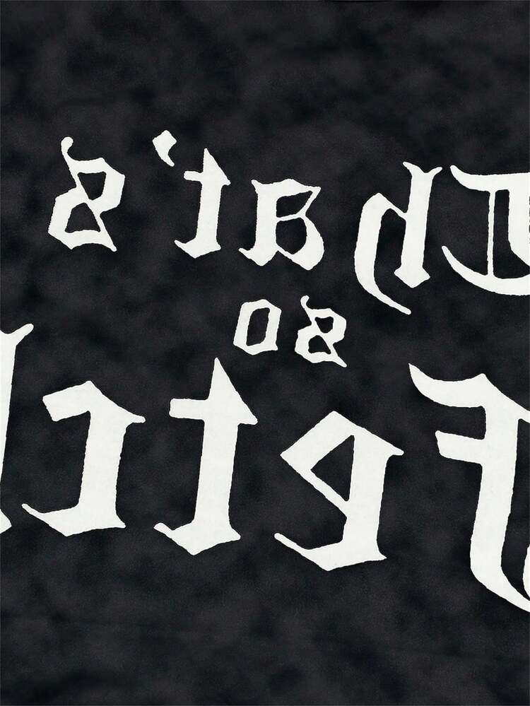 FQLWL 女士夏季时尚套装，高街嘻哈纯色字母印花两件套，圆领修身露脐上衣搭配直筒提臀裤套装，黑色 - 黑色 - 查看 7