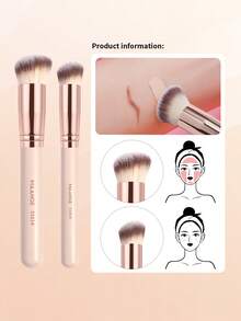MAANGE 2/5/7件套专业化妆刷套装，包含粉底刷和遮瑕刷，采用柔软纤维材质，便携易用，是旅行化妆的理想之选。套装包含多种化妆刷，是化妆工具的完美组合，也是馈赠佳品。 - 杏色 - 查看 7