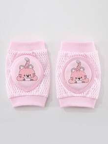 2 件婴儿爬行和行走虎纹护膝，适合幼儿的薄型护膝，婴幼儿防滑护膝，轻便夏季护肘 - 粉色 - 查看 21