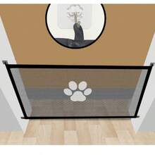 Pet Barrier Fences Mesh Dog Gate Folding Stairs Entrance Separation Guard Portable Breathable