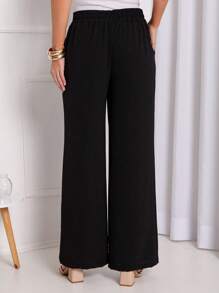 PANTS IN DUNA FABRIC - Negro - Ver 4