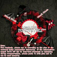 1 cái giá đỡ huy hiệu hình cánh dơi đen kiểu quỷ mới, 9 màu nơ chuông tai mèo phụ kiện đa năng tinh tế tự làm, sản phẩm hoàn thiện 2D hoạt hình anime game cosplay nhân vật trang trí, hàng hóa dành cho người hâm mộ ACG nổi tiếng, giá đỡ huy hiệu Otaku Circle, trang trí trang phục cosplay hội nghị anime - Nhiều màu - Xem 5