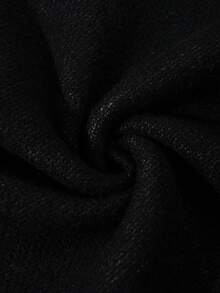 ANDREILEE Gothic Style Letter & Graphic Print Casual Loose Fit Crew Neck Long Sleeve Pullover Sweater, Fashionable Dropped Shoulder Design, Suitable For Spring, Autumn, Winter - Black - View 9