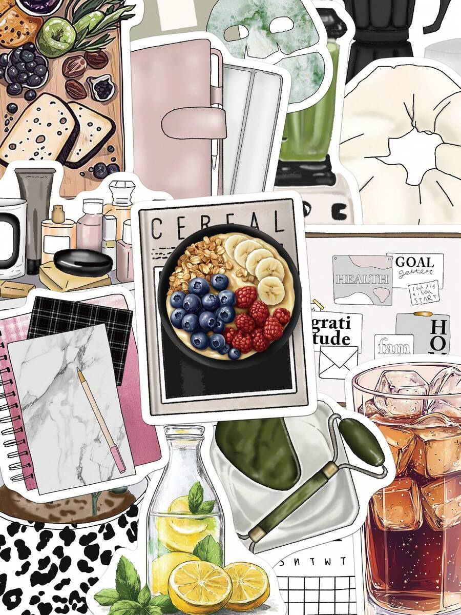 50pcs Original Dazzling Colourful Creative Stickers Asymmetrical Shape Not Repeatable For Skateboards Mobile Phone Cases Shelves Shelves Flat Shells Bicycle Helmets Decorative Stickers Perfect For Christmas Halloween Bright Colours - Multicolor - View 1