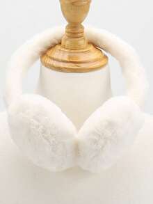 2PCS/1pc Unisex Solid Color Earmuffs - Soft Plush Ear Warmer,Snowy Women Earmuffs , Foldable Ear Muffs, Women Cute Ear Covers Adjustable Headband With Fuzzy Thermal Lined Comfortable Coldproof Earmuffs For Winter Outdoor,Taking Photos At A Party,Outdoor Earmuffs.Winter Accessories Fall - B - View 16