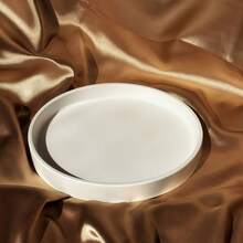 硅胶树脂模具托盘 - 三种尺寸（大/中/小），适用于水泥和混凝土，可用于制作首饰碟、花盆底座、DIY工艺品和家居装饰。 - 白色 - 查看 4