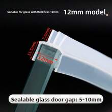 1/3 Meter Silicone Rubber Window Sealing Strip Portable Glass Door Fixture Weatherstrip Household Door Window Seal Gap 5-10mm Waterproof - Multicolor - View 10