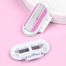 1 Mango manual + 4/8 Cuchillas Juego de depilación femenina, artículo de viaje esencial (Body de cuchilla + Cabezal + Caja de almacenamiento), Artículos de belleza y viaje para barbería, Accesorios de viaje, Artículos de viaje necesarios, Vacaciones en la playa, Vacaciones de verano, Útiles escolares, Regreso a la escuela, Artículos esenciales. Cuchillas de afeitar