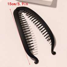 2个/套 哑光大号纯色香蕉发夹 发饰，爪夹，发爪，发卡，发夹，发卡，头部饰品，发夹 - 彩色 - 查看 6