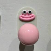 1 Ganchillo con forma de dibujo animado, usado para colgar ganchos de pared resistentes, ganchos autoadhesivos para toallas, chaquetas, ganchos transparentes impermeables, adecuados para duchas de baño, cocina, llaves, puertas, modificaciones en el hogar al aire libre, ganchos prácticos para colgar sombreros, llaveros, joyas