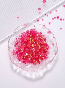 2MM-6MM, 5 Sizes Mix, 2000pcs/Pack, Non-HotFix, Multi Colors, Glue On Round Flatback Crystal Rhinestones Gems Jewelry Beads DIY Diamond Design Accessories Glitter Decal Decorations For Phone Cover,Clothes,Bag,Shoes, Handicraft Products.