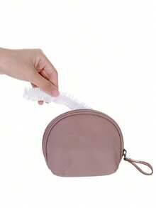 100个透明一次性免洗浴帽，防水弹力浴帽，加厚大号，高弹力，用于沐浴和头发护理，方便旅行携带 - 無色 - 查看 7